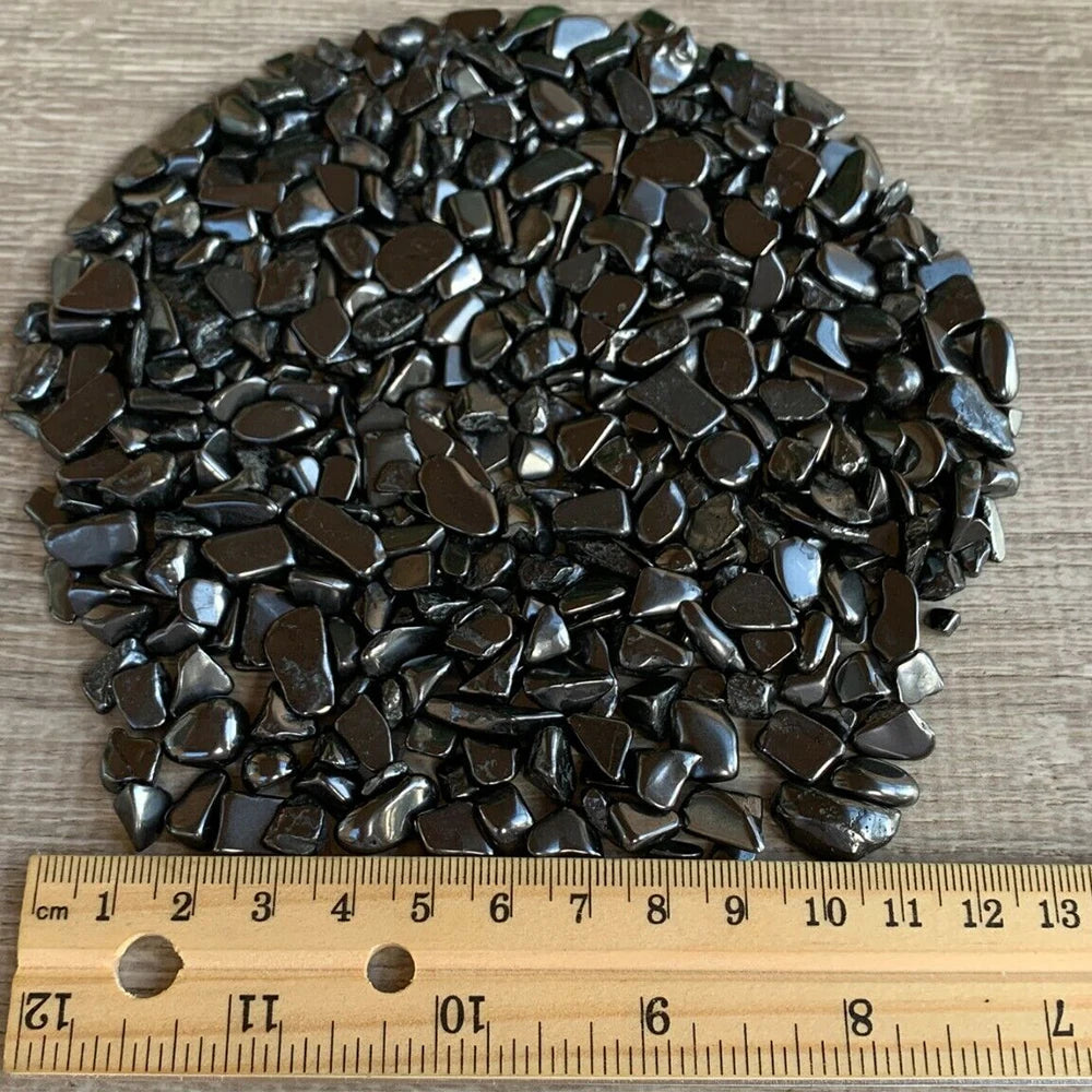 100-1000g Natural Shungite Semi Tumbled Gemstones